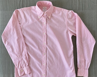 Camicia vintage BROOKS BROTHERS a quadri a quadretti Button Down, taglia 4