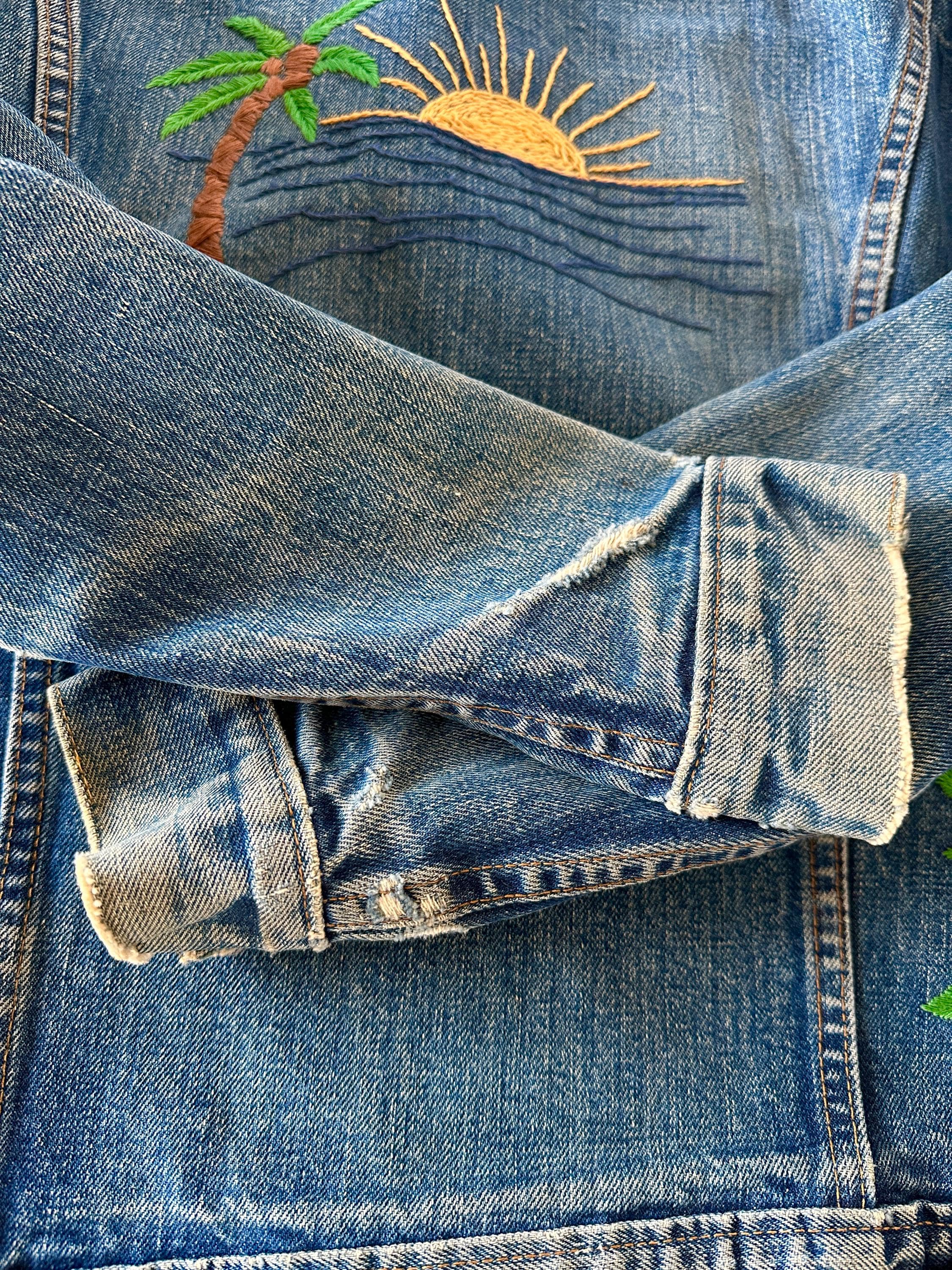 Levis Small E 70's Hippie 70505 Trucker Denim Jacket With