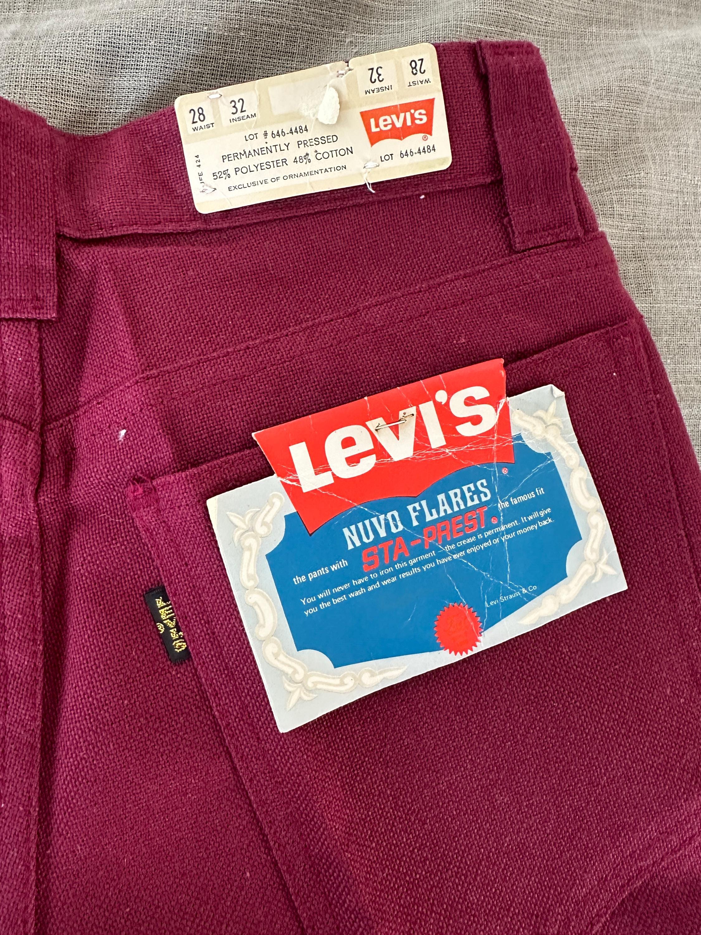 Vintage Levis Staprest Big E Trousers 646 DEADSTOCK From the 70