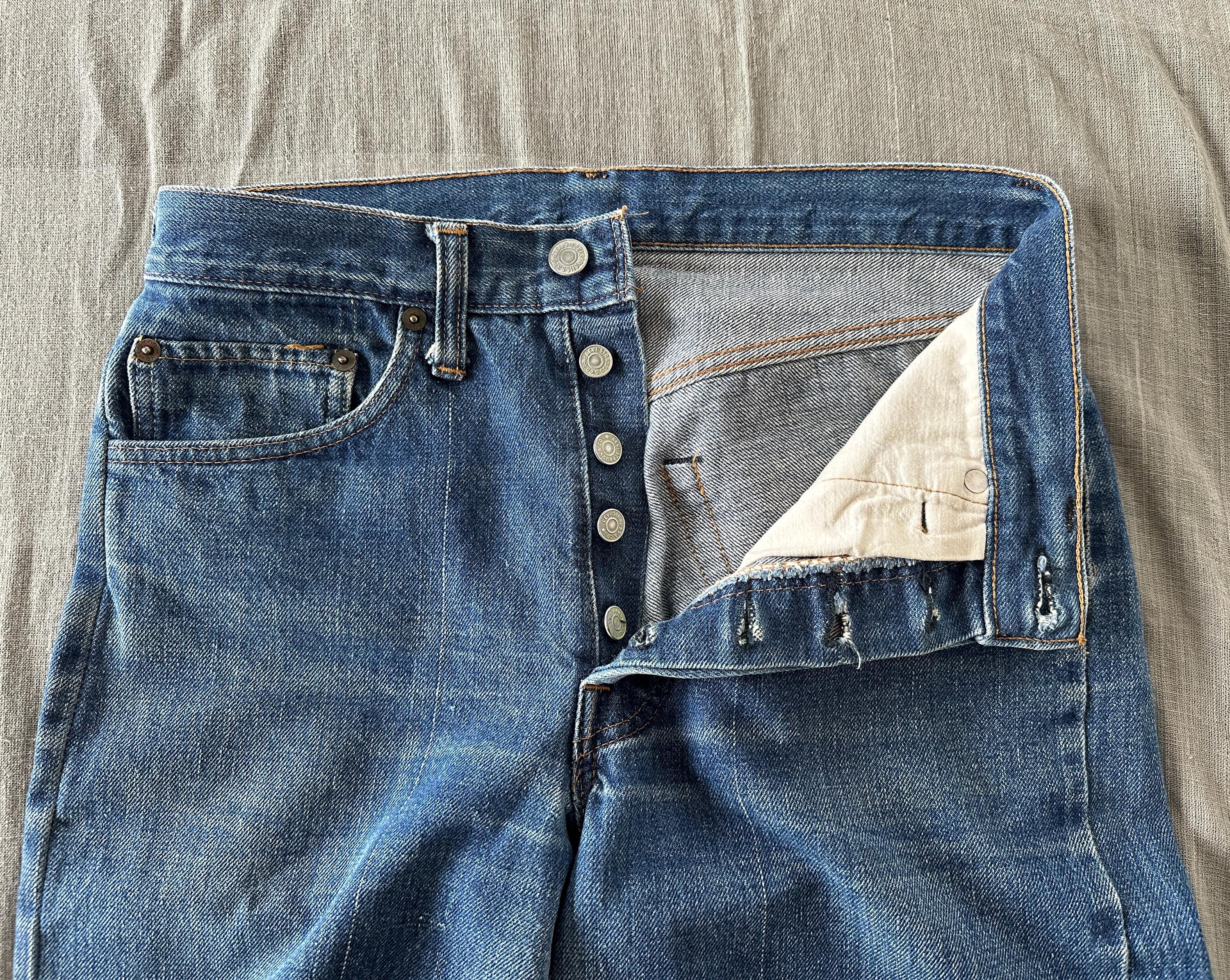Vintage LEVIS 501 Single Stitch Denim From 70s, 66 Model W29 