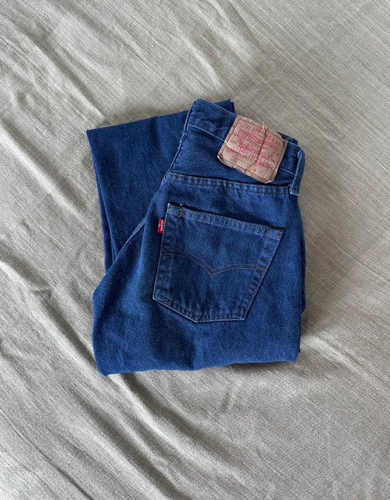 Vintage LEVIS 501 redline Garment dye grunge denim from 80's, W27