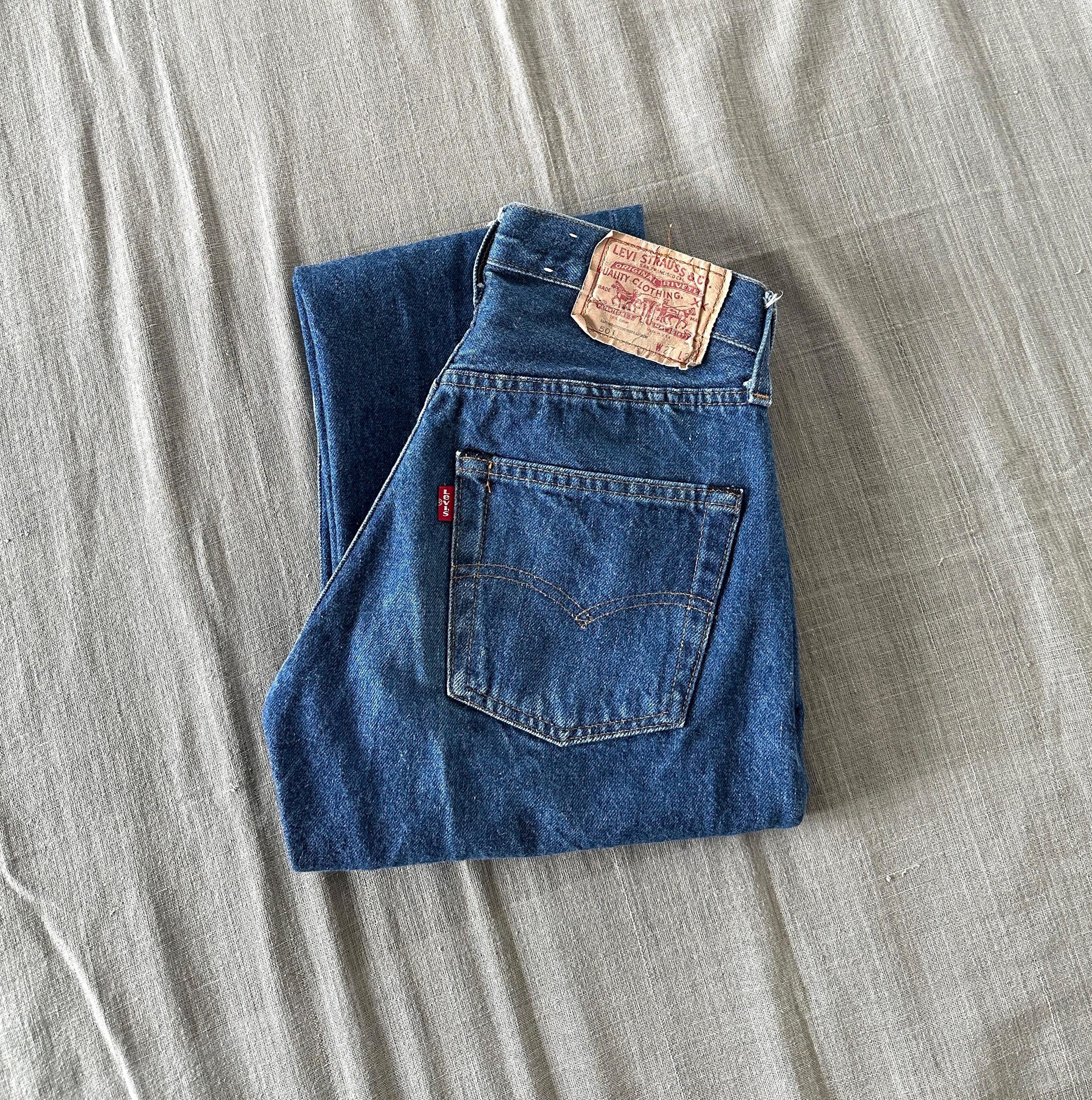 Vintage LEVIS 501 Redline Grunge Denim From 80's, W27 - Etsy