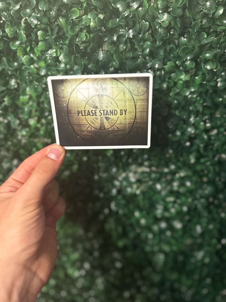 Fallout Loading Screen Fallout 3 Sticker Waterproof Please Stand by ...