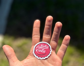 Handgjort Nuka Cola laminerat klistermärke | Fallout-inspirerat