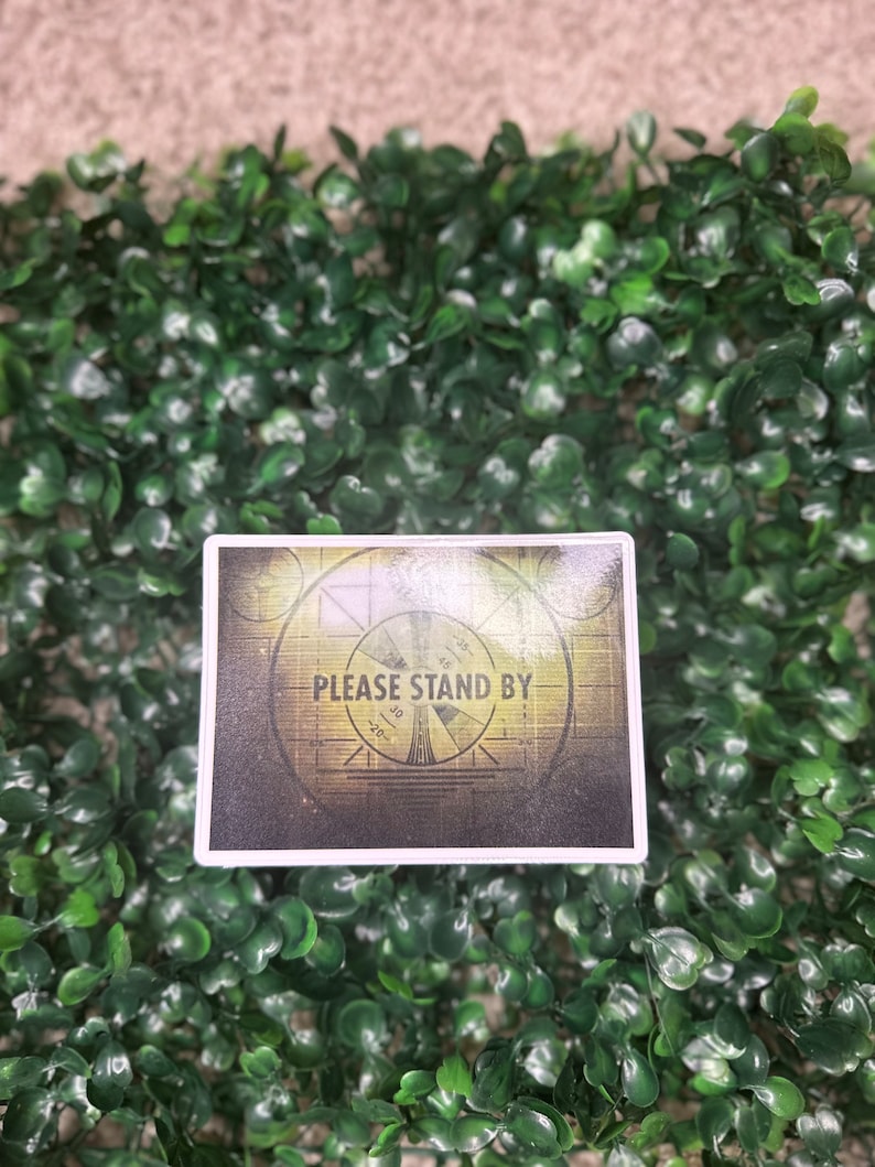 Fallout Loading Screen Fallout 3 Sticker Waterproof Please Stand by ...
