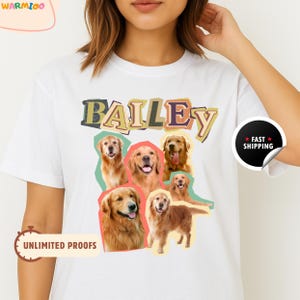 Custom Cut Out Pet Name Shirt, Custom Pet Shirt From Photo, Pet Loss Gift, Pet mom gift, Dog Photo Custom Shirt, Personalized Birthday Gift