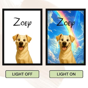 Retrato LED personalizado para mascotas, retratos de perros a partir de fotos, regalo conmemorativo para mascotas, pérdida de mascotas, retrato de perro y gato, regalo para amantes de las mascotas, recuerdo luminoso