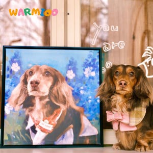 Mini ritratto personalizzato di animali domestici / Ritratti di cani da foto / Dipinti di animali domestici / Regalo commemorativo per animali domestici / Dipinti personalizzati in miniatura / Regalo per la perdita di un animale domestico / Regalo per animali domestici