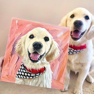 Mini ritratto personalizzato di animali domestici / Ritratti di cani da foto / Dipinti di animali domestici / Regalo commemorativo per animali domestici / Dipinti personalizzati in miniatura / Regalo per la perdita di un animale domestico / Regalo per animali domestici