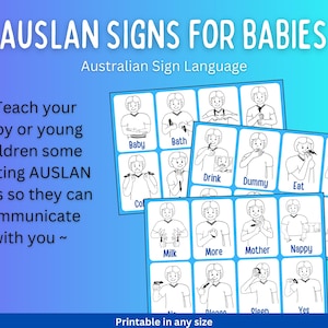 AUSLAN Karteikarten für Babys und nicht-verbale Kinder