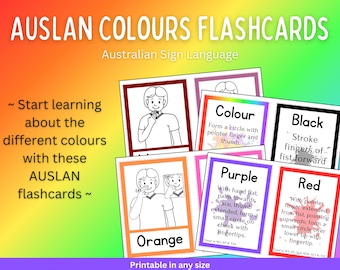 Early Learning AUSLAN Colours Flashcard Pack
