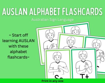 AUSLAN Early Learning Alphabet Learning Flashcards