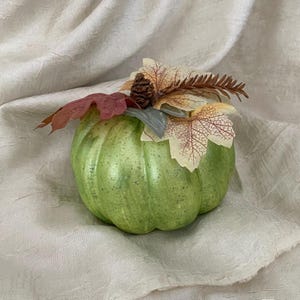 Decorative Faux Pumpkin – Fall Home Decor, Centerpiece, Rustic Autumn Decoration, Halloween, Thanksgiving, Neutral Pumpkin