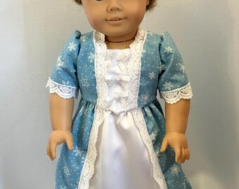 2-piece snowflake gown for 18” doll