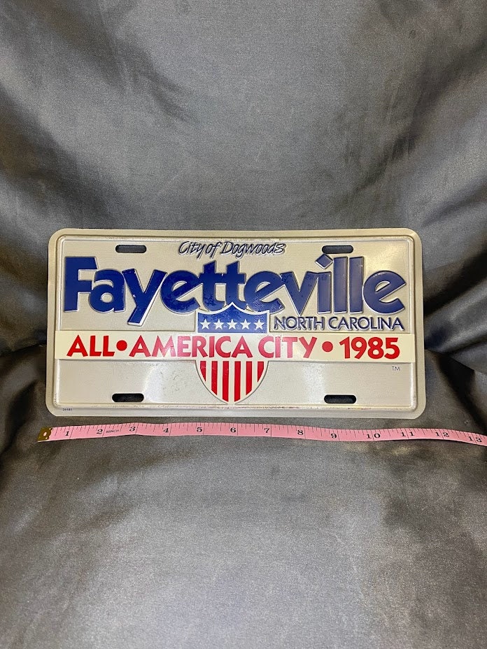 1985 City of Dogwoods License Plate, Fayetteville NC Etsy