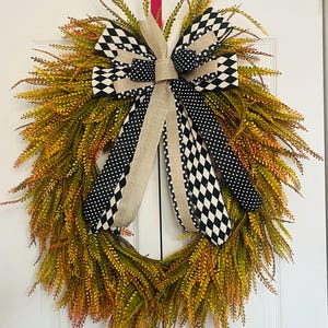 Beaded grass wreath