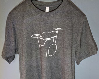 Drum Outline Shirt - Unisex Short Sleeve