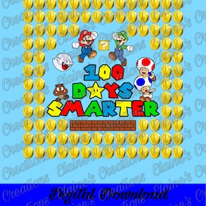 Super Mario 100 dagen schoolmunten, 100 dagen school, supermario 100 munten