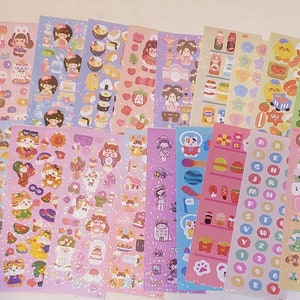 Lindas hojas de pegatinas / Ideales para decorar / Pegatinas de Kpop Polco