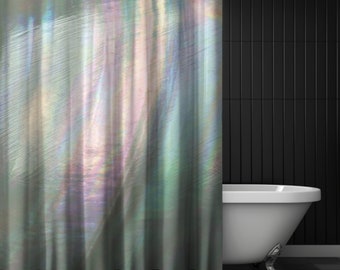 Abalone Shell Shower Curtain. Sea shell shower curtain.  'Iridescent' shower curtain. Modern shower curtain.  Aesthetic shower curtain