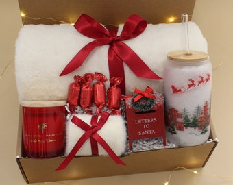 Confezione regalo natalizia per famiglia, set regalo per coppie, cesto regalo Hygge per coppie, famiglie, accogliente pacchetto di assistenza invernale