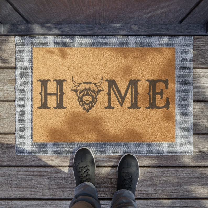 Farmhouse Doormat 4 Styles Available Outdoor Grade A Coir Coconut Fiber 24x16 Size image 1