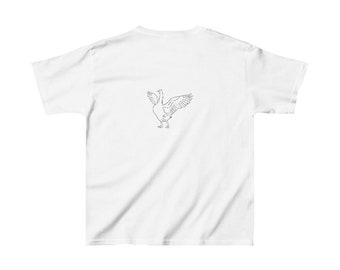 Goose Print Unisex Youth T-shirt | Gildan 5000B | Sizes XS-XL | 8 Color Options