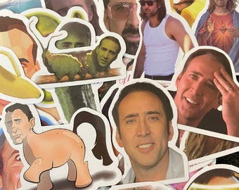 Nicolas Cage Inspired Stickers - Set of 10/15/20 - Random Lot