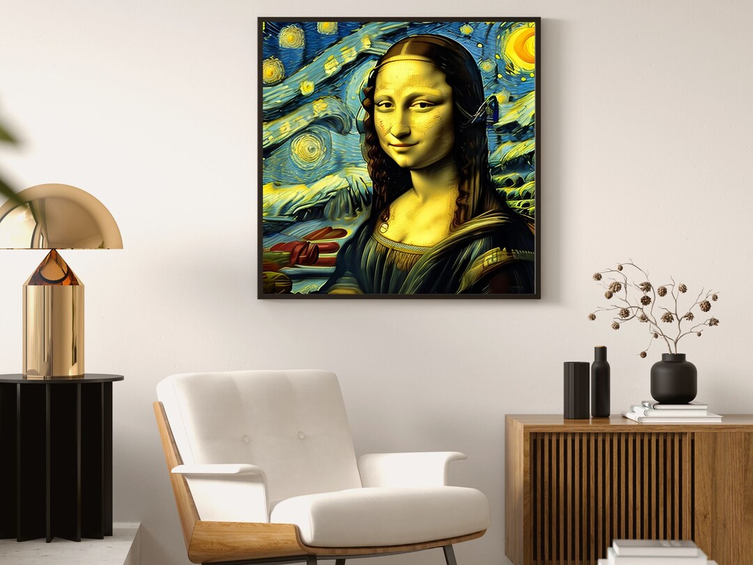 Mona Lisa Mona Lisa in Vincent Van Gogh's , the Starry Night High ...
