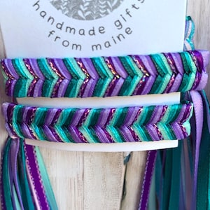 JEWEL TONES Braided Ribbon Barrettes