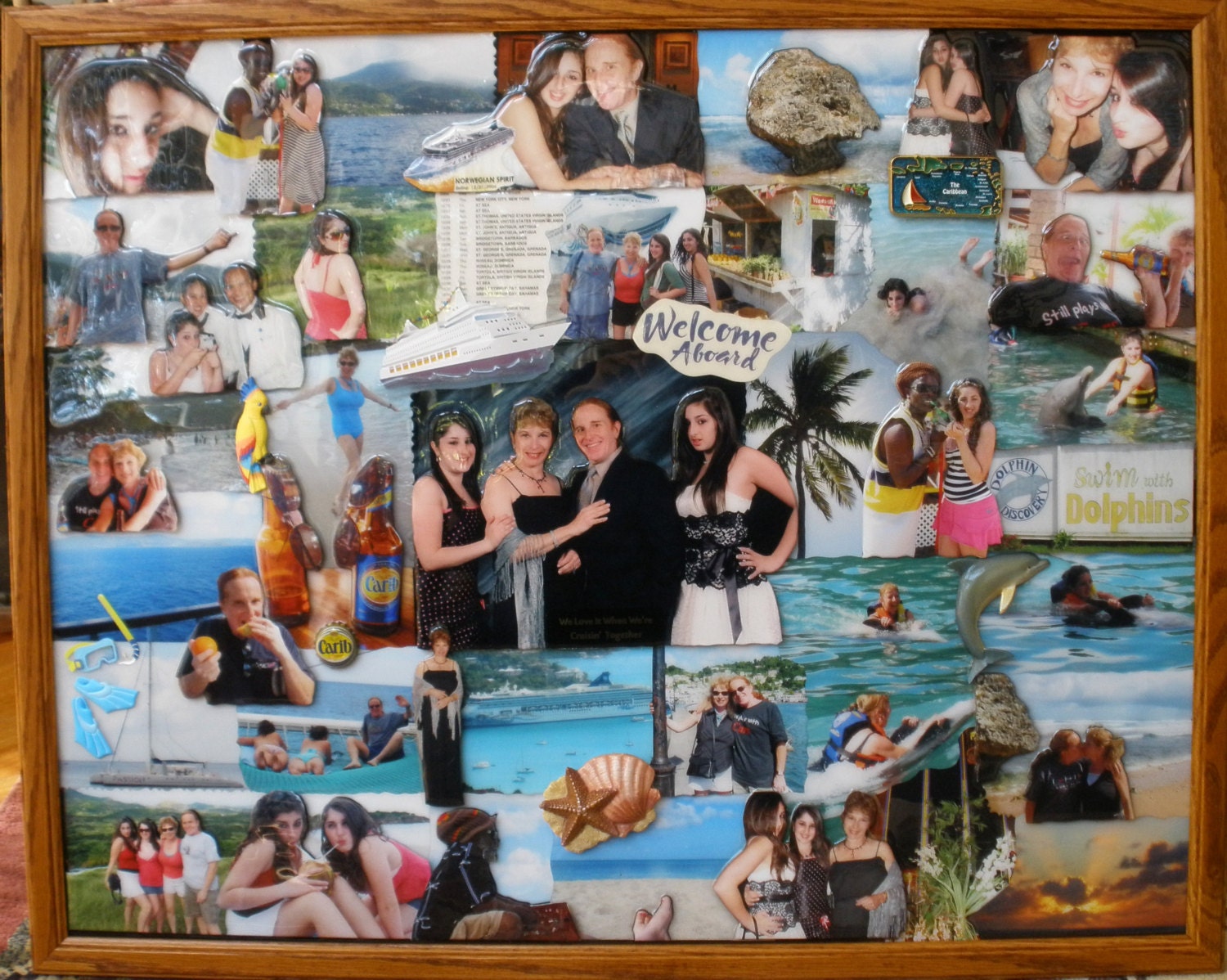 Custom Photo Vacation Collage 3D 24x30 Shown Etsy