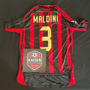 【希少レア】00s AC Milan Soccer Shirt Maldini Ac Milan 2000 2002 MALDINI Authentic Home Jersey Adidas