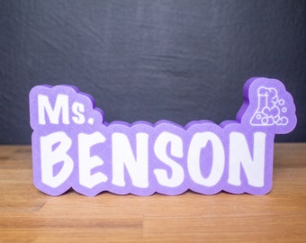 Custom Teacher Desk Name Plate | Personalized & Colorful | Ideal Graduation or Appreciation Gift
