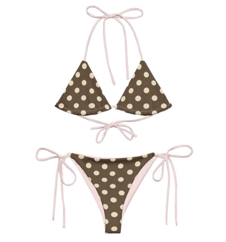 polka dot swim top