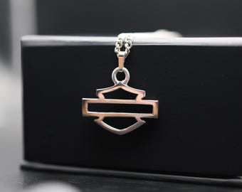 シルバー925 ネックレス　ハーレー バイカーネックレス Silver925 バイクエンジン パンヘッドデザイン