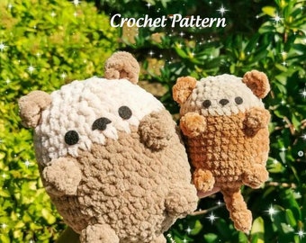 Cute Chonky Otter Amigurumi Crochet Pattern PDF File Digital Download