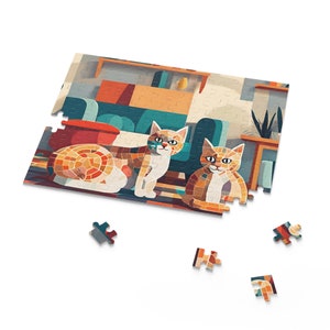 Cat Puzzle Gift Cat Lover Puzzle Adult Gift for Girls, Cat Picture, Birthday Gift Exceptional Puzzle