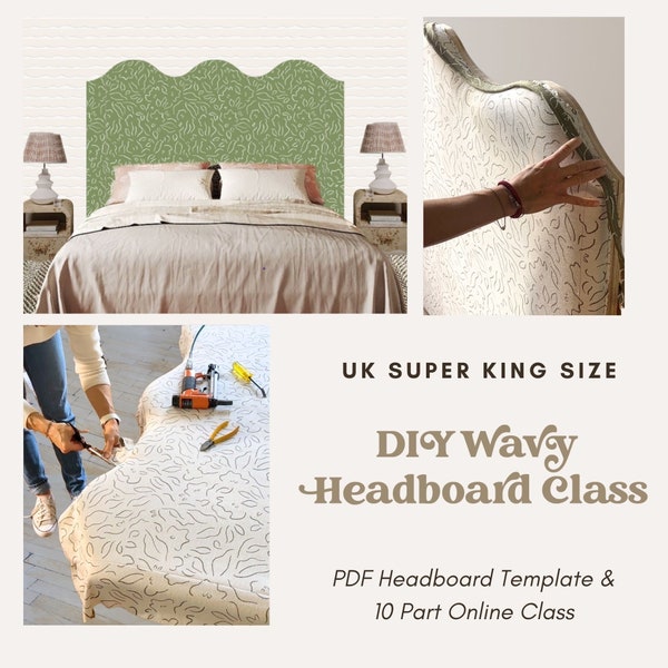 DIY Wavy Headboard Class & Template - UK Super King