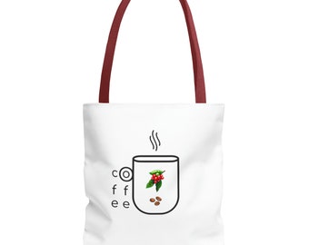 Tote Bag (AOP) Coffee Design Art