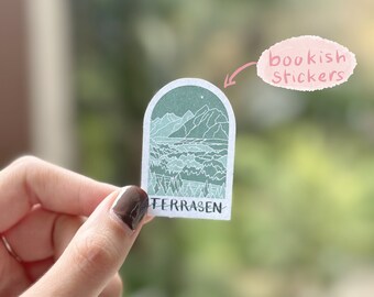 Sticker Terrasen, sticker livresque, sticker amoureux des livres, Merch livresque, Smut Reader, amateur de lecture, stickers kindle pour étui, trône de verre