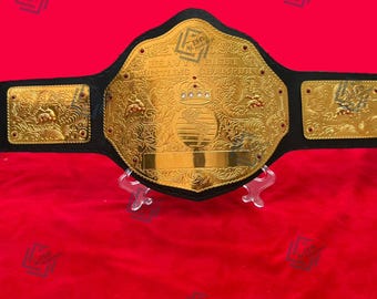 Cinturón de campeonato personalizado: correa de cuero genuino, placas de latón auténtico, cinturón de trofeo personalizado.