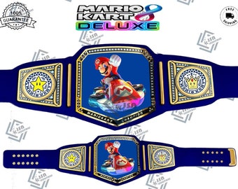 Mariokart 8 Deluxe Champions Title Belt Legend Model Championship Belt Custom Super Mario Game Champions Trophy Award