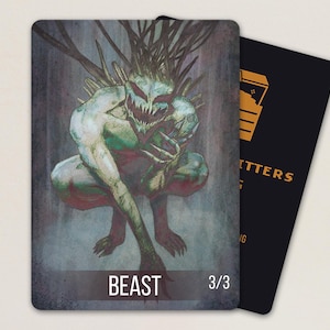 2 Beast Tokens - Full Art - Non-AI Art - BEA01