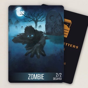 2 Zombie Tokens with Decayed - Full Art - Non-AI Art - ZOM01