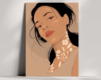 Wallart - Digitalart - Portrait - Women - Printart - Illustration