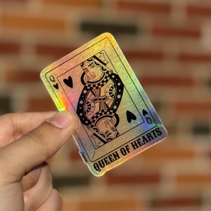 Queen of Hearts Sticker / Outdoor / Indoor / Waterproof / UV resistant / For bottle, laptop, car, vinyl label