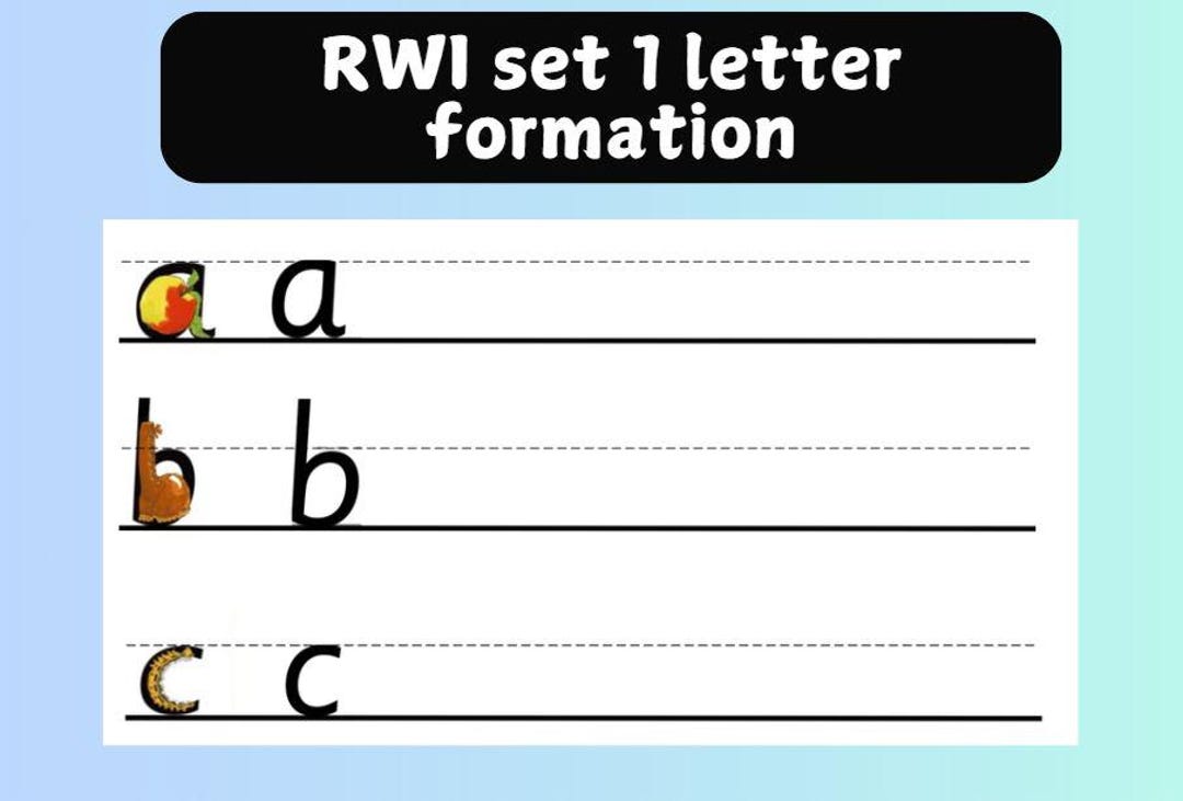 RWI Set 1 Letter Formation Powerpoint | EYFS Phonics & Handwriting - Etsy