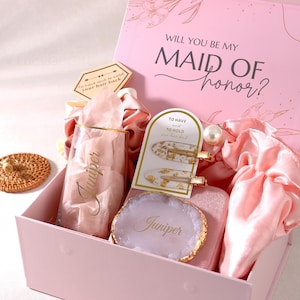 Custom Maid of Honor Bridesmaid Proposal Box - Bridesmaid Proposal Box, Will You Be My Bridesmaid Gift Box Set, Wedding Gift Boxes