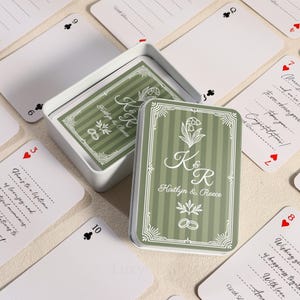 Aangepaste speelkaarten met doos - alternatief gastenboek, bruiloftsgastenboek, aangepast kaartspel, kaartspel met foto, cadeau voor koppels