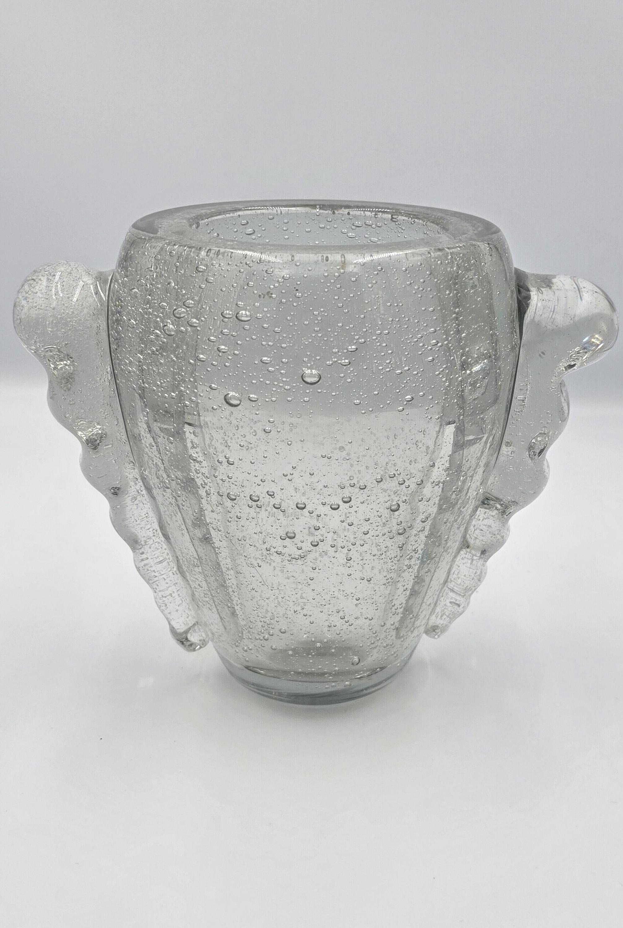 Bubble Glass Vase Daum France - Etsy